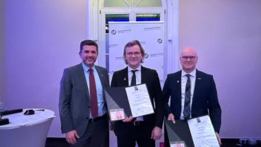 Von links nach rechts: Niko Reith MdL, Roland Erndle, Jürgen Erndle